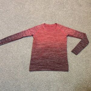 Red Long Sleeve Athletic Top Lululemon size 10